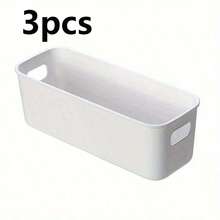 1/3/6pcs Plastic Storage Boxes With Lids - Ideal For Organizing Office Supplies, Cosmetics, Medicines, Etc. - Portable Independent Design, Suitable For Kitchen, Bathroom And Office, Durable Plastic Boxes, Desk Organizer, Storage Bins, Bedroom Decor, Makeup Organizer - Multicolor - View 11