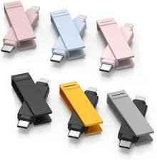 Phone Drive iXflash 512GB Lightning/USB-C Gris - Memoria Externa para iPhone, iPad y Android MFi OTG| Copia de , Transferencia Rápida, App iXflash, Almacenamiento Portátil - 1 - Ver 9