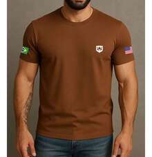 Men's Rincon Style T-Shirt, 100% Cotton, Country Style, Round Neck, Soft, Elegant, Rodeo, Farm - 鏽棕色 - 查看 7
