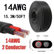 1 Piece 12-14-16-18 AWG Dual Core PVC Wire, 12V Low Voltage/Copper Clad Aluminum(CCA)/Flexible/Dual Core, Suitable For Automotive, LED Strips, Lighting Fixtures, Boats, Etc. - Black - View 19