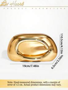 女士金色手拿包，欧美时尚金属装饰迷你盒形包，女士时尚金属质感晚宴链条包，时尚链条单肩斜挎包，完美搭配伴娘礼服，舞会金属链条手拿包，复古金属装饰盒形晚宴手拿包，晚宴手拿包，正式礼服包 - 金色 - 查看 10