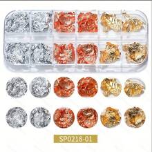 1 Box New Japanese Style Rose Gold/Silver Foil, Rainbow Resin Gold Foil, Suitable For DIY Jewelry And Nail Art Decoration Nails - Multicolor - View 9