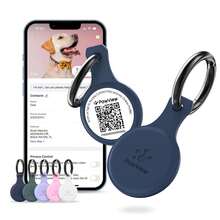 Pawview Silent Silicone Dog ID Tag With NFC & QR Code, Adjustable Smart Pet Name Tag For Daily Walking & Safety, 1 Pack - 彩色 - 查看 9