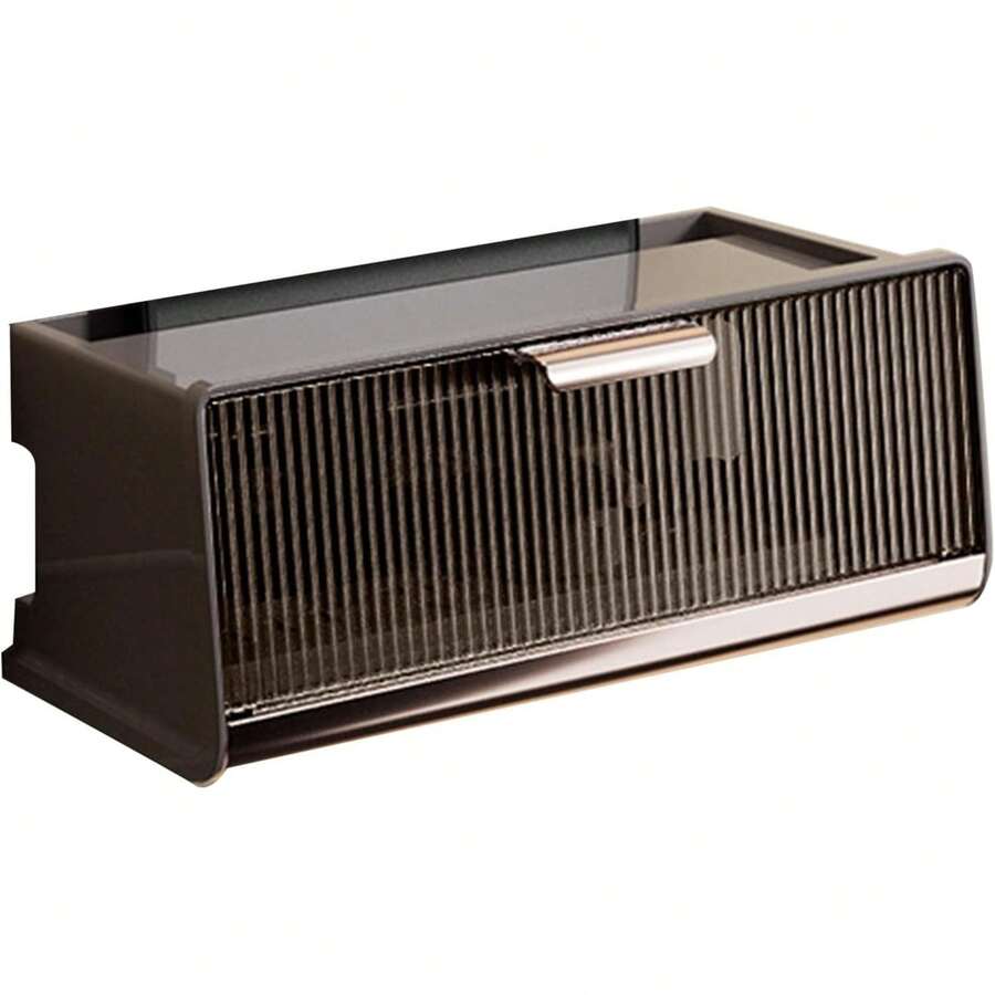 Caja de Almacenamiento para Enrutador Montada en la Pared con Tapa, Gran Capacidad, Moderna y Decorativa - Cian Tamaño grande 30x12x22cm/11.8x4.7x8.7in - Ver 1