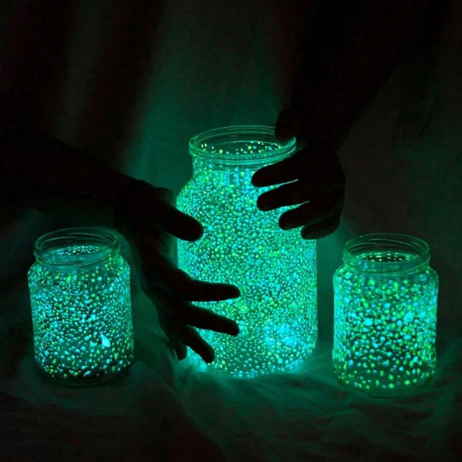 20.000 piezas Piedras que brillan en la oscuridad - Piedras de hadas y grava decorativa para acuarios, adecuadas para senderos al aire libre, manualidades DIY y mini rocas - Multicolor - Ver 1