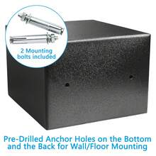 1个多功能阻燃保险箱，钢制安全锁保险箱，小型隐蔽式保险箱，用于存放现金、珠宝、重要文件 - 9.06*6.69*6.69英寸，升级锁芯，安全性更高，适用于橱柜、桌面、汽车，阻燃防盗保险箱，用于管理重要文件、珠宝、现金 - 23*17*17cm - 查看 10