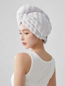 1pc Extra Large & Thick Coral Fleece Hair Drying Towel, Super Absorbent & Quick Dry, Soft & Skin-Friendly, Suitable For Long & Short Hair | Daily Bathroom Care & Home Comfort Use | Romantic Valentine's Day Gift | Essential Home Haircare Towel, Some Pink Color Variations May Exist