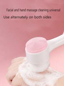 1pc New Double-Sided Face Washing Brush Soft Bristle Silicone Brush Cleansing Brush Facial Cleaning Brush Removing Blackheads And Pores Magical Tool Massage Makeup Brush Soft Home Manual Cleansing Brush 3D Face Washing And Cleansing Device Dual-Use Massage Brush, Carry It With You When Going Out/Traveling - Multicolor - View 9