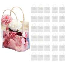 zxr Bolsas de Regalo de PVC Transparente con Asas30 Piezas Bolsas de Dulces para Fiestas para Dulces Bolsas de Compras Reutilizables Fiestas Infantiles Bodas Cumpleaños 30125 - Transparente - Ver 1