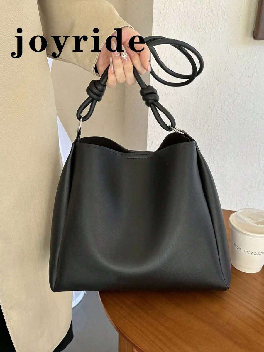 Luxury Fashionable Chic PU Leather Tote Bag With Exquisite Design - Black - View 1