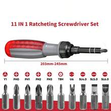 24合1棘轮螺丝刀套装，带磁性批头 - 多功能便携式维修工具，易于携带的迷你螺丝刀套装 - 彩色 - 查看 8
