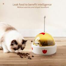 JUJU SHOU 1pc Interactive Pet Feeder Toy - With DIY Stickers, Built-In Battery, USB Rechargeable, Promotes Intelligence Development And Healthy Feeding, Fun Feeding Toy, Pet Training Puzzle Toy, Suitable For Cats And Small/Medium Dogs