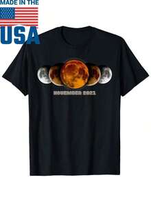 Longest Lunar Eclipse T-Shirt - 黑色 - 查看 1