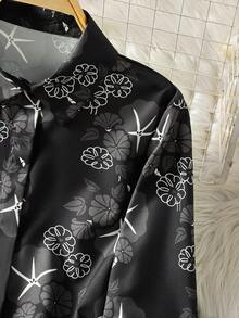 Women's Long Sleeve All-Over Print Casual Arabic Style Top - Multicolor - View 4