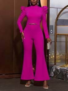 Faeriesty Mock Neck Gigot Sleeves Party Jumpsuit