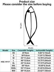 1 pieza (20-60cm), Decoración de pared de pez de metal estilizado, con diseños de peces de patrones negros detallados, en un estilo minimalista artístico, ideal para amantes de la decoración del hogar moderna, tema minimalista acuático - perfecto para Halloween/Navidad/Día del Niño, fiestas en el hogar/proyectos DIY/inauguraciones de casa, cocina/sala de estar/dormitorio/balcón, primavera/verano, colgante decorativo - Multicolor - Ver 2