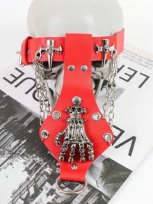 Hip Hop Rock PU Leather Bracelet Men And Women Punk Spikes Rivets Skull Heart Cross Creative Party Bracelet Jewelry Accessories