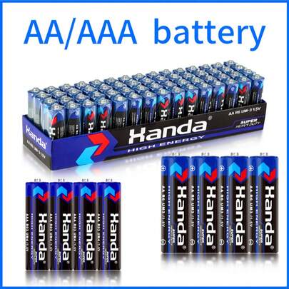AA/AAA 1.5V 碳锌一次性电池，适用于 LED 灯串、玩具、遥控器、时钟、麦克风等，是圣诞节、情人节礼物的理想之选。