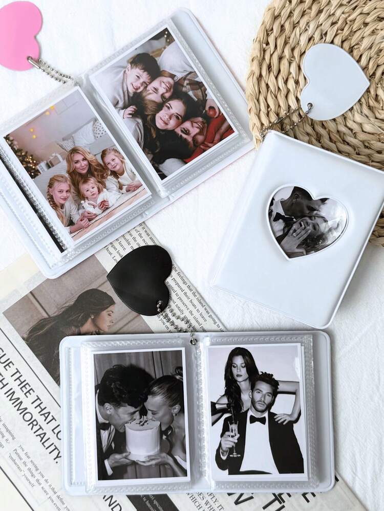 1pc Customized 18/36 Pockets Photo Album, Personalized Gift, 18/36 Slots Photo Storage Mini Album, Unique Couples Memorabilia, Valentine's Day Gift (For Her/Him), With Transparent Pockets Album, Family Love Token - Multicolor - View 3