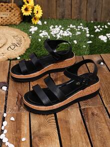 Vista Hi Buckle Women's Fashion Casual Versatile Thick-Sole Sandals, Provide Arch Support For Added Comfort, Super Soft Insole Suitable For All-Day Wear - Black - View 7
