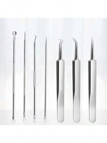 Kit removedor de puntos negros 2 en 1, juego de herramientas de alta calidad para extraer puntos negros con estuche, adecuado para hombres y mujeres, set de limpieza facial, herramienta esencial para el cuidado de la piel y el maquillaje, excelente regalo para volver a la escuela - Multicolor - Ver 3