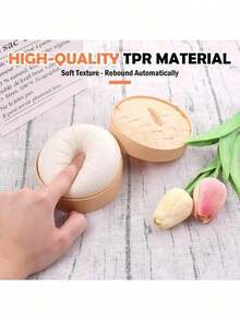 1pc Colorful Dumpling Stress Balls Fidget Sensory Toy,Squeeze Dough Ball Stress Relief Hand Toy,Bun With Food Steamer Stretchy Desk Toys - Nhiều màu - Xem 6