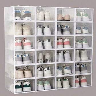 1pc Transparent Shoe Storage Box, Plastic Shoe Display Box, Anti-Oxidation Household Sneaker Storage Container