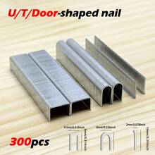 Professional 3000pcs/300pcs Nail And Staple Combo Kit - Heavy Duty Door Nails, T-Nails, U-Nails For Picture Framing, Woodworking Projects, Wiring Fastening
