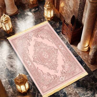 1pc Domed Gold-Plated Decor, Featuring A Deep Blue Base With Gold-Plated Domed Floral Pattern, Blending Architectural Arch Elements, Conveying A Solemn And Dignified Atmosphere Suitable For . The Domed Roof And Scroll Patterns Are Classic Elements Of Art, Delivering A Sacred And Elegant Ambiance. This Type Of Item Aligns With The Aesthetic Characteristics Of Religious Culture, While The Gold-Plated Finish Enhances The Ceremonial Experience, Balancing Cultural Attributes And User Experience.