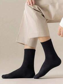 6 perechi de talie albă-neagră fără modele pentru sport zilnic, simplu și versatil, și ținute de sală pentru băieți și fete, ținute zilnice esențiale pentru sport în campus, șosete moi, prietenoase cu pielea, confortabile, respirabile și rezistente la mirosuri, pentru bărbați și femei