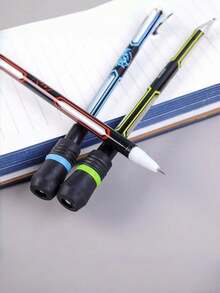 4支装 0.5mm 黑色签名旋转指尖笔 创意指尖旋转笔 日常办公书写笔 可替换笔芯 减压笔 - 彩色 - 查看 7