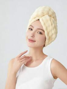 1 chiếc khăn lau tóc bằng vải lông san hô cỡ lớn và dày, siêu thấm hút, màu trơn, thiết kế tối giản, phù hợp cho cả tóc ngắn và tóc dài, khăn tắm gia đình, thích hợp cho tiệm làm đẹp, khách sạn, sân vận động, vật dụng thiết yếu trong gia đình, có thể dùng làm khăn lau tóc. - Nhiều màu - Xem 11