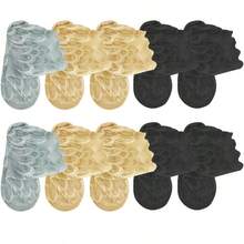 5 Pairs Fashion Feather Lace Ankle Socks Women Breathable Socks Non Slip Summer Invisible Sheer Mesh Solid Color Casual Socks - Multicolor - View 10