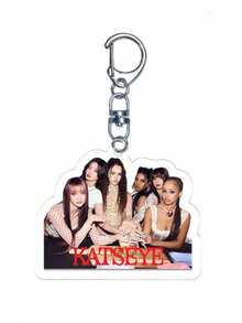 Porte-clés en acrylique de 6 cm du groupe de filles populaire Katseye. Porte-clés en acrylique commémoratif pour les fans des rappeuses Manon, Yoonchae, Jeung et Sophia Laforteza. Porte-clés en acrylique kawaii des idoles Hanni et Minji. Charmant pour sac, cadeau pour les fans de lapins. - Multicolore - Voir 10