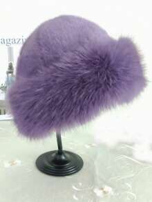 Elegant Women's Faux Fur Winter Hat, Luxurious Thickened Mongolian Style Outdoor Warm Hat - Comfortable Fluffy Ear Protection Design, Lightweight Elastic, Perfect Gift For Family And Friends In Christmas And New Year - Multicolor - View 15