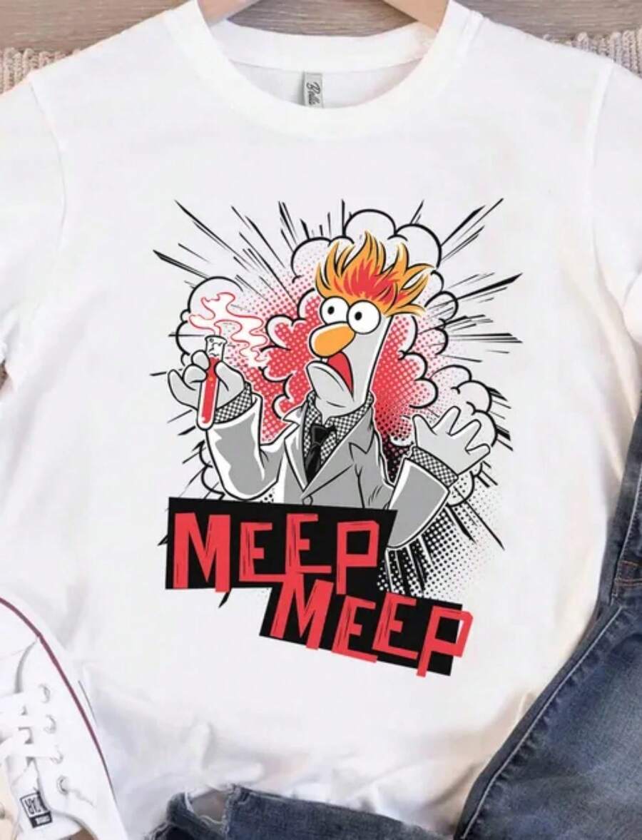 The Muppets Shirt, The Muppets Beaker Meep Meep T-Shirt, Magic Kingdom Shirt, WDW Vacation Family Matching Tee Disneyland Trip - White - View 1