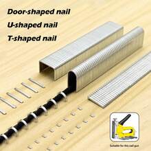 Professional 3000pcs/300pcs Nail And Staple Combo Kit - Heavy Duty Door Nails, T-Nails, U-Nails For Picture Framing, Woodworking Projects, Wiring Fastening