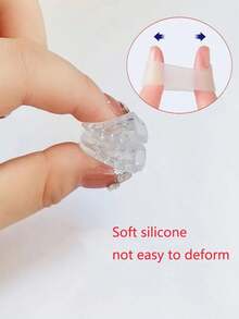 2/10/30 pezzi Separatori per dita dei piedi in gel, cappucci per dita dei piedi traspiranti e aperti, manicotti per dita dei piedi, cappucci per dita dei piedi, utilizzati per separare le dita dei piedi e prevenire attrito - trasparente - Visualizzare 4