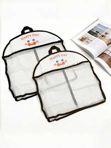 2 piezas/1 pieza Bolsa de malla colgante, bolsa de almacenamiento de lavandería transpirable y lavable de poliéster, bolsa de clasificación de ropa interior y calcetines montada en la pared, organizador de dormitorio, organizador, almacenamiento doméstico, se puede usar para guardar ropa blanca de mujer, pantalones negros de mujer