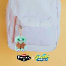 Spin Master X 5-Inch Plush Keyring, Licensed //Gary The Snail/Squidward/Sheldon Plankton, Funny Ugly Monster Stuffed Animal With Human-Like Teeth, Collectible Bag Charm For Kids, Tweens, Teens, Adults, Fans Of Weird Plush - Squidward - View 8