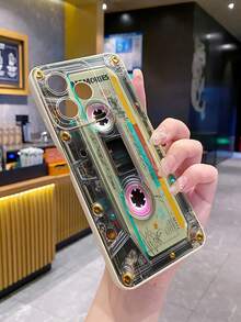 1pc Retro Cassette Tape Phone Case Compatible With Apple, /Galaxy, Infinix, Redmi, OPPO, VIVO, Realme - Beige - View 4