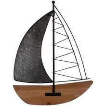 Sagebrook Home Metal, decoración de pared de barco de 19 pulgadas de alto, café, velero, hierro, contemporáneo, 15 pulgadas de largo x 1 pulgadas de ancho x 19 pulgadas de alto, dos tonos(default) - Multicolor - Ver 9
