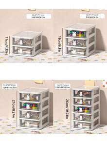 1 Stück Kaninchen-förmige Aufbewahrungsbox für den Schreibtisch, transparente Schubladenausführung, ideal für Schule, Studentenwohnheim, Make-up Aufbewahrung, Cartoon Schreibtisch Organizer, Mini Schubladenausführung Schreibtisch Kunststoff Aufbewahrungsbox, Kaninchen Stiftehalter - Verschiedenfarbig - Übersicht 8