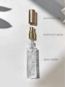 1个12毫升铝制喷雾玻璃瓶，菱形图案，迷你香水喷雾瓶，可重复灌装 - 彩色 - 查看 4