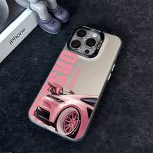 粉色跑车手机壳，兼容 17、16e、16、15、14、13、12、11 Pro Max、Air、X、XR、XS Max，防摔磨砂后盖 - 彩色 - 查看 7