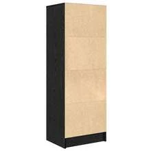 Larryhot Aparador alto con cajón Roble Negro 45,5 x 34 x 127 cm, Robusto y duradero, fácil de montar, una opción ideal para la decoración del hogar - Negro - Ver 8
