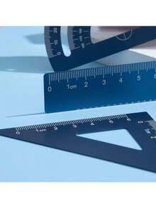 Règle en métal en forme de cœur, règle triangulaire et rapporteur, convient aux étudiants, architectes, arpenteurs, à la maison, à l'école, au bureau et autres occasions