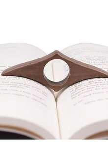 Minimalist Wooden Thumb Book Holder, Single-Hand Desktop Book Page Clip Reader - Log - View 1
