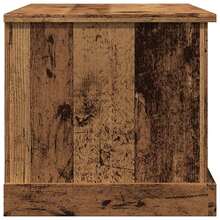 Coffre de rangement vidaXL, aspect bois recyclé, 70 x 40 x 38 cm, matériau à base de bois - Tabac - Voir 7