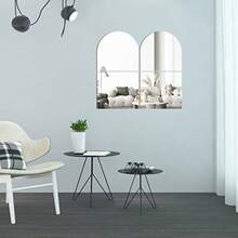 4PCS Frameless Full Body Mirrors 30 X 30cm Acrylic Large Wall-Mounted Home Gym Mirrors With Wiping Rag - As Pic - View 6